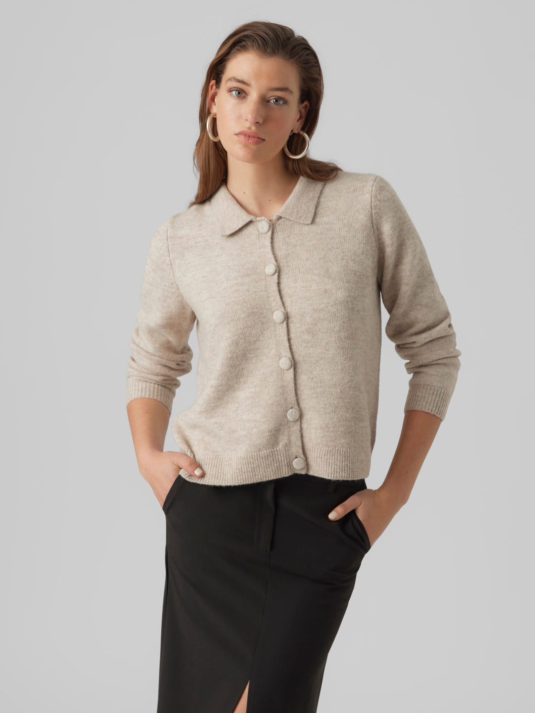 VMGEMMA Cardigan - Plaza Taupe