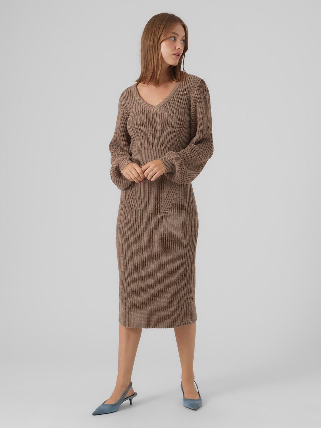 VMGEORGINE Dress - Brown Lentil